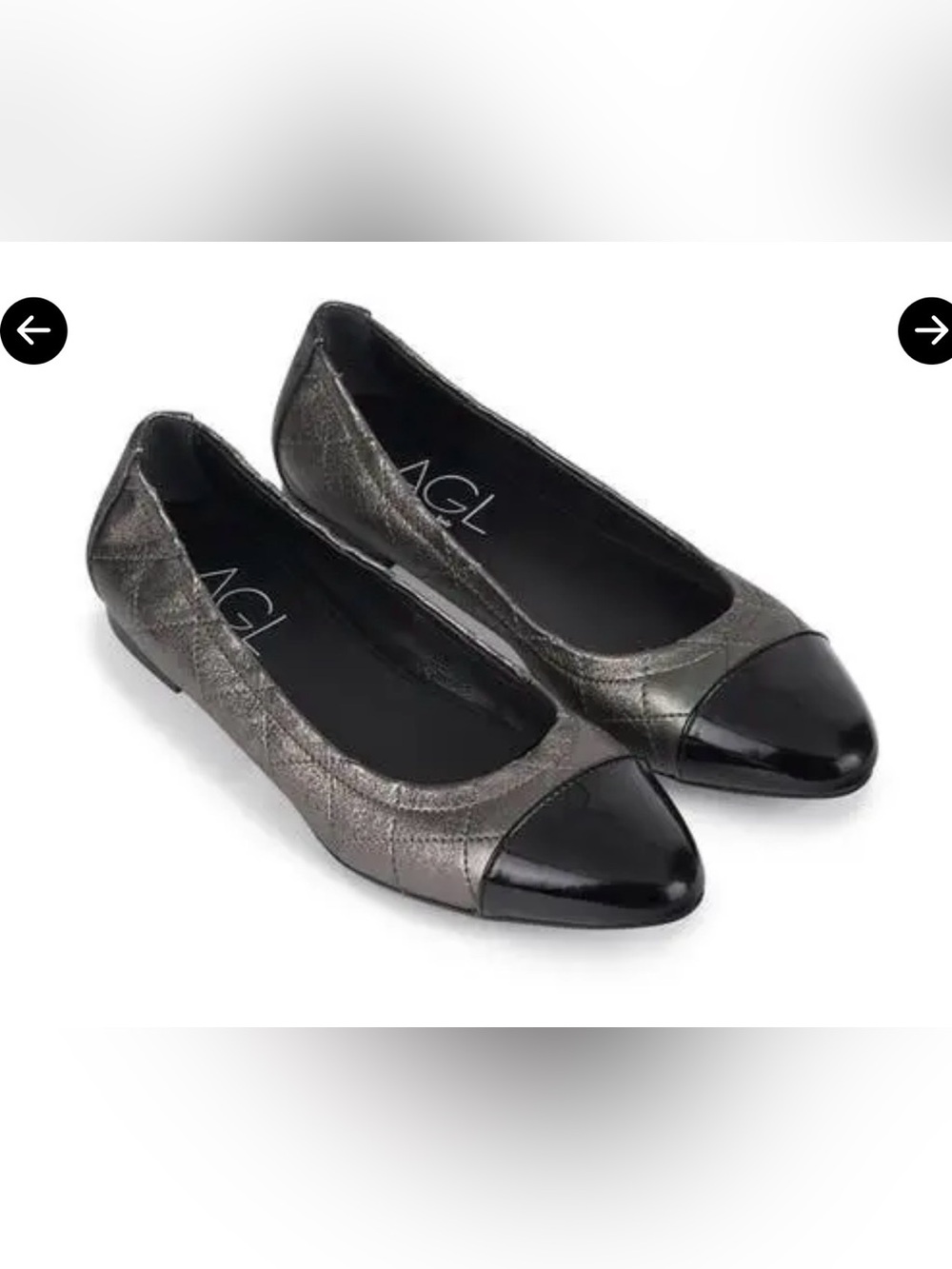 AGL 
Naomi Quilted Cap Toe Ballet Flat